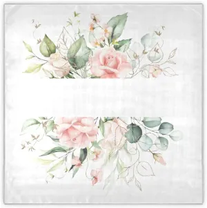 35" Square Neck Scarf Headscarf Lightweight Women Silk Like Curly Headband Tie Sleeping at Night Fashion Bandana Watercolor Floral