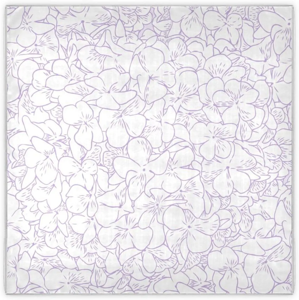 35" Square Neck Scarf Headscarf Lightweight Women Silk Like Curly Headband Tie Sleeping at Night Fashion Bandana Watercolor Hydrangea