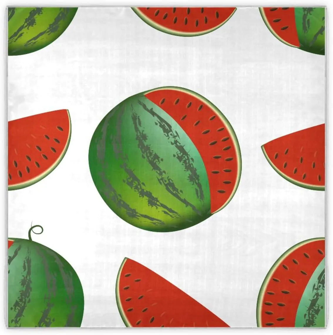 35" Square Neck Scarf Headscarf Lightweight Women Silk Like Curly Headband Tie Sleeping at Night Fashion Bandana Watermelons