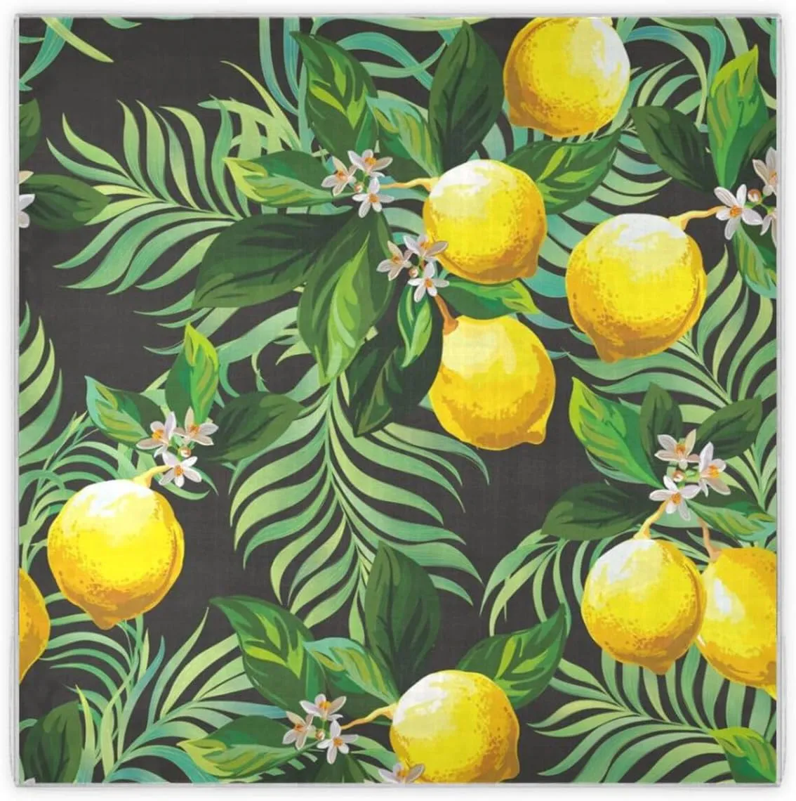 35" Square Neck Scarf Headscarf Lightweight Women Silk Like Curly Headband Tie Sleeping at Night Fashion Bandana Yellow Lemon