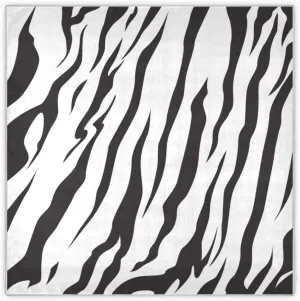 35" Square Neck Scarf Headscarf Lightweight Women Silk Like Curly Headband Tie Sleeping at Night Fashion Bandana Zebra Print