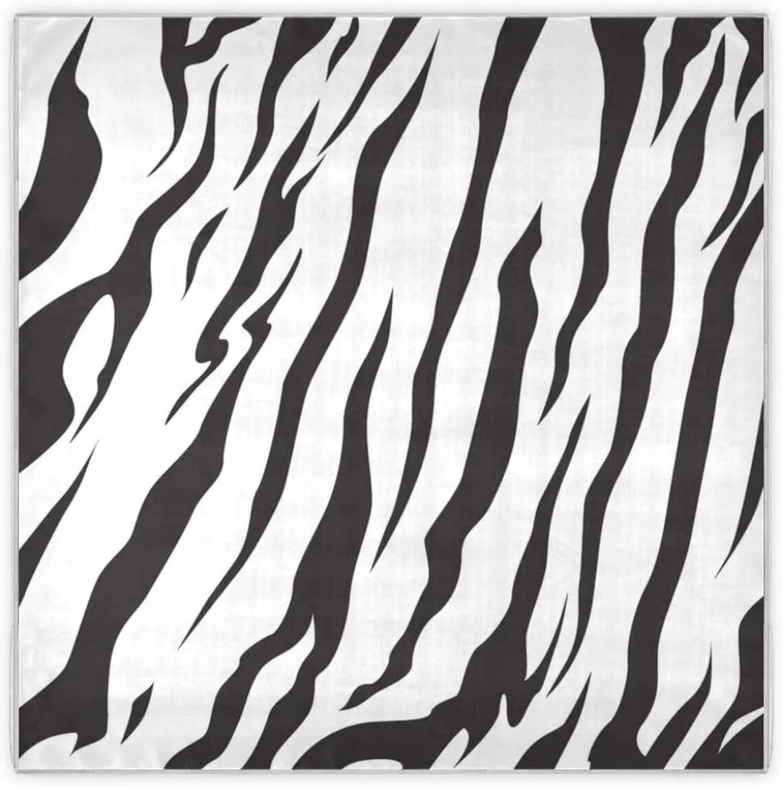 35" Square Neck Scarf Headscarf Lightweight Women Silk Like Curly Headband Tie Sleeping at Night Fashion Bandana Zebra Print