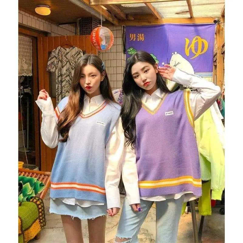 4 Colors Korean Fashion Style Kawaii Pastel Candy Vest EG16896