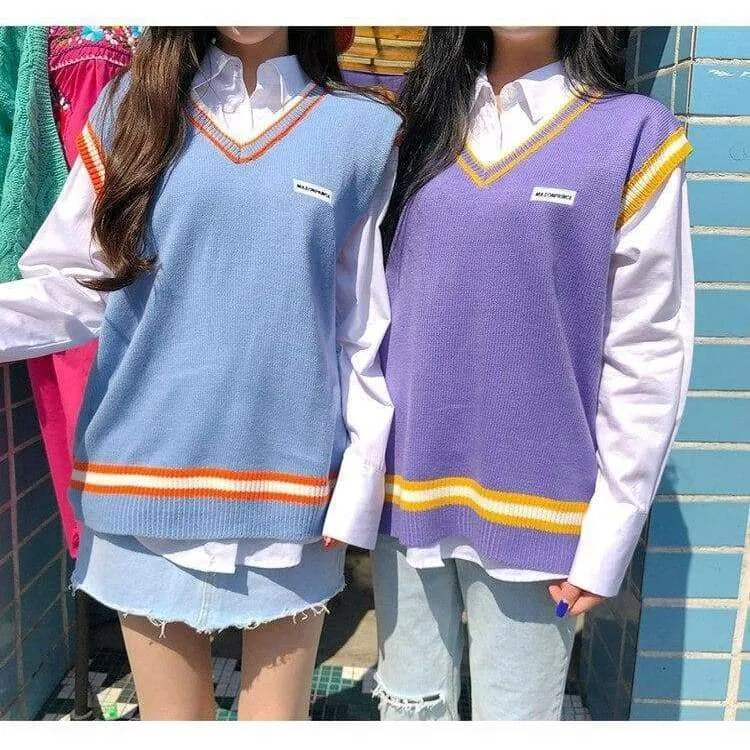 4 Colors Korean Fashion Style Kawaii Pastel Candy Vest EG16896