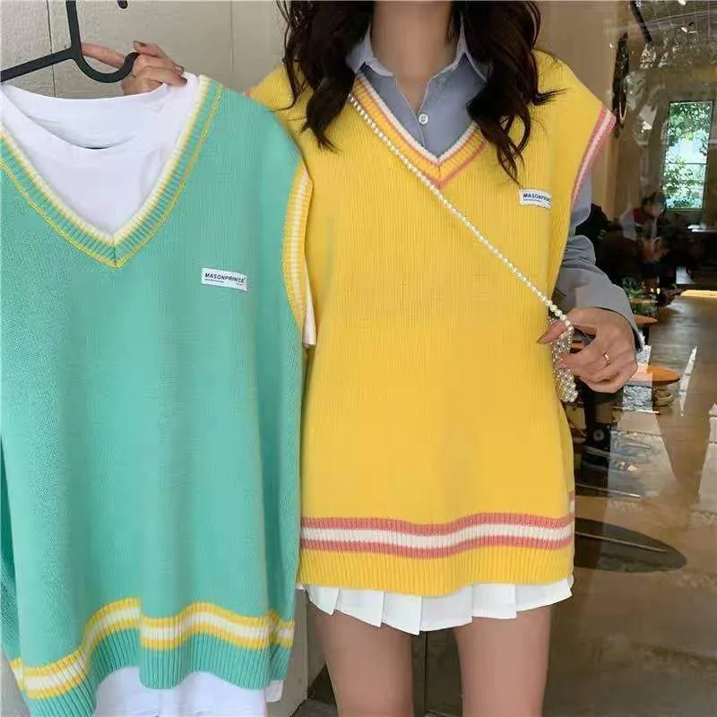 4 Colors Korean Fashion Style Kawaii Pastel Candy Vest EG16896