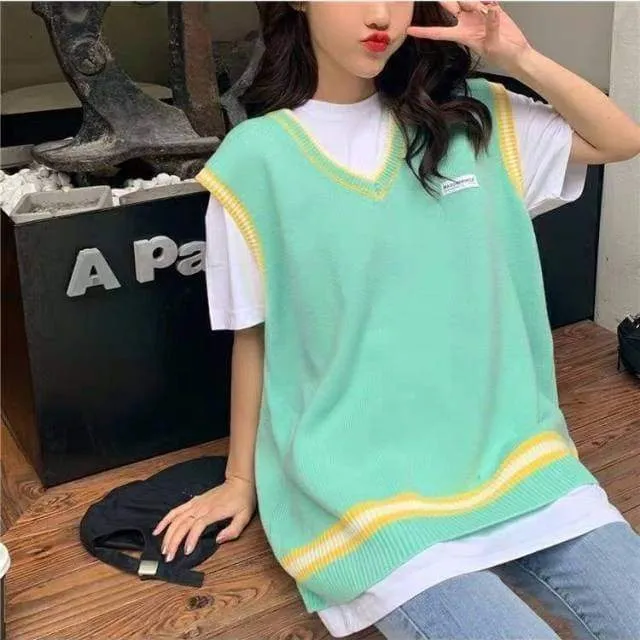 4 Colors Korean Fashion Style Kawaii Pastel Candy Vest EG16896