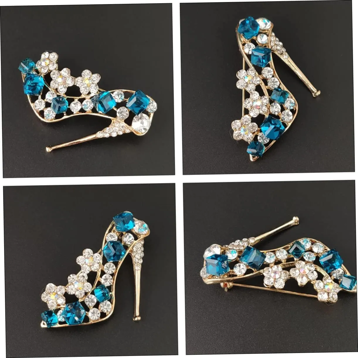 4 Pcs Badge Diamond Jewelry Diamond Heels Rhinestone Heels Decorative Corsage Brooches Rhinestone
