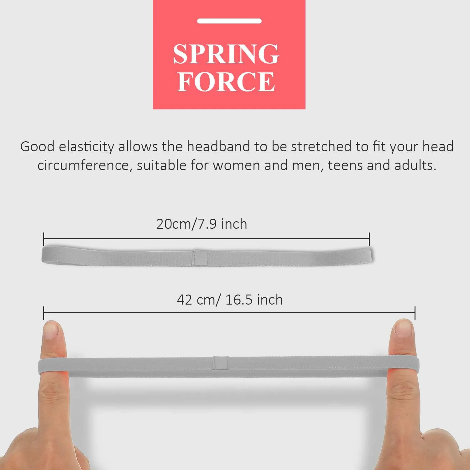 4 Pieces Elastic Sports Headbands Thick Non-Slip Hair Bands for Women and Men