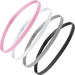 4 Pieces Elastic Sports Headbands Thick Non-Slip Hair Bands for Women and Men