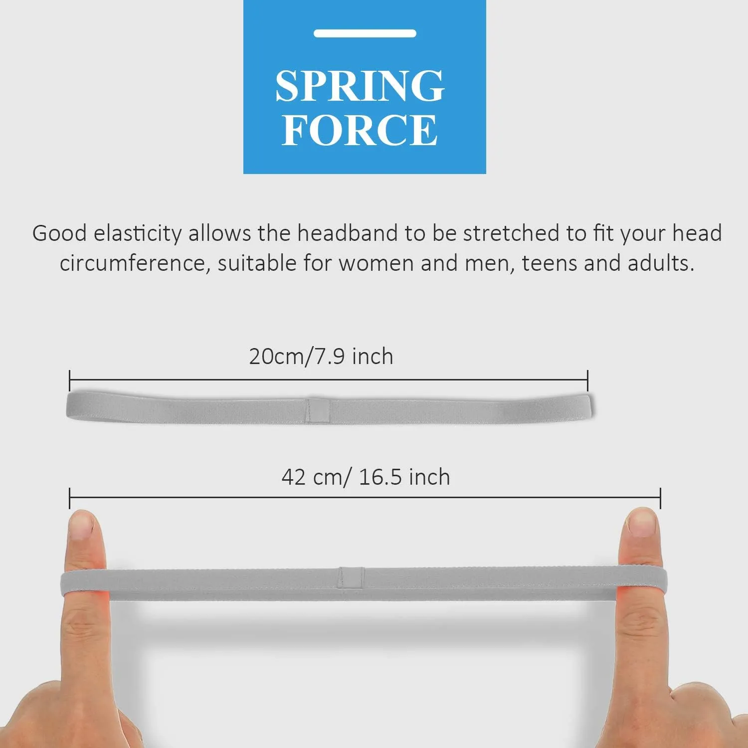 4 Pieces Elastic Sports Headbands Thick Non-Slip Hair Bands for Women and Men
