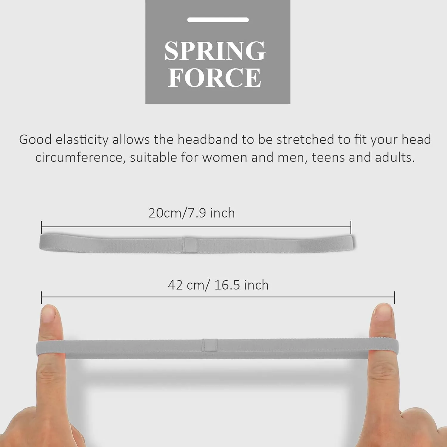 4 Pieces Elastic Sports Headbands Thick Non-Slip Hair Bands for Women and Men