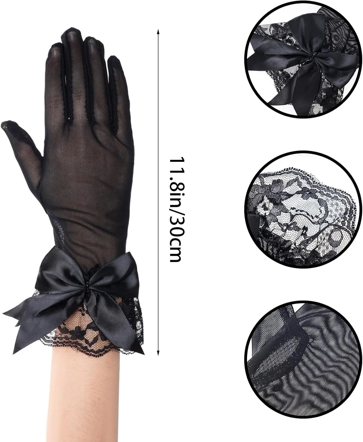 4 Pieces Fascinator Hat for Women Tea Party Include Mesh Hats Gloves Necklace Earring