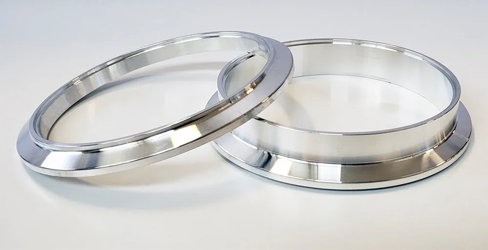 4.000" V-Band "Male   O-Ring" Flange (0.375" Overall Thickness) 6061 Aluminum