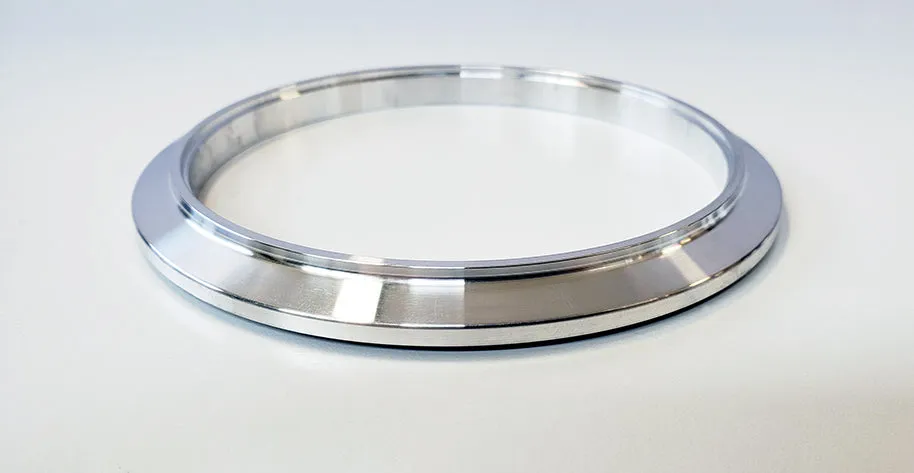 4.000" V-Band "Male   O-Ring" Flange (0.375" Overall Thickness) 6061 Aluminum