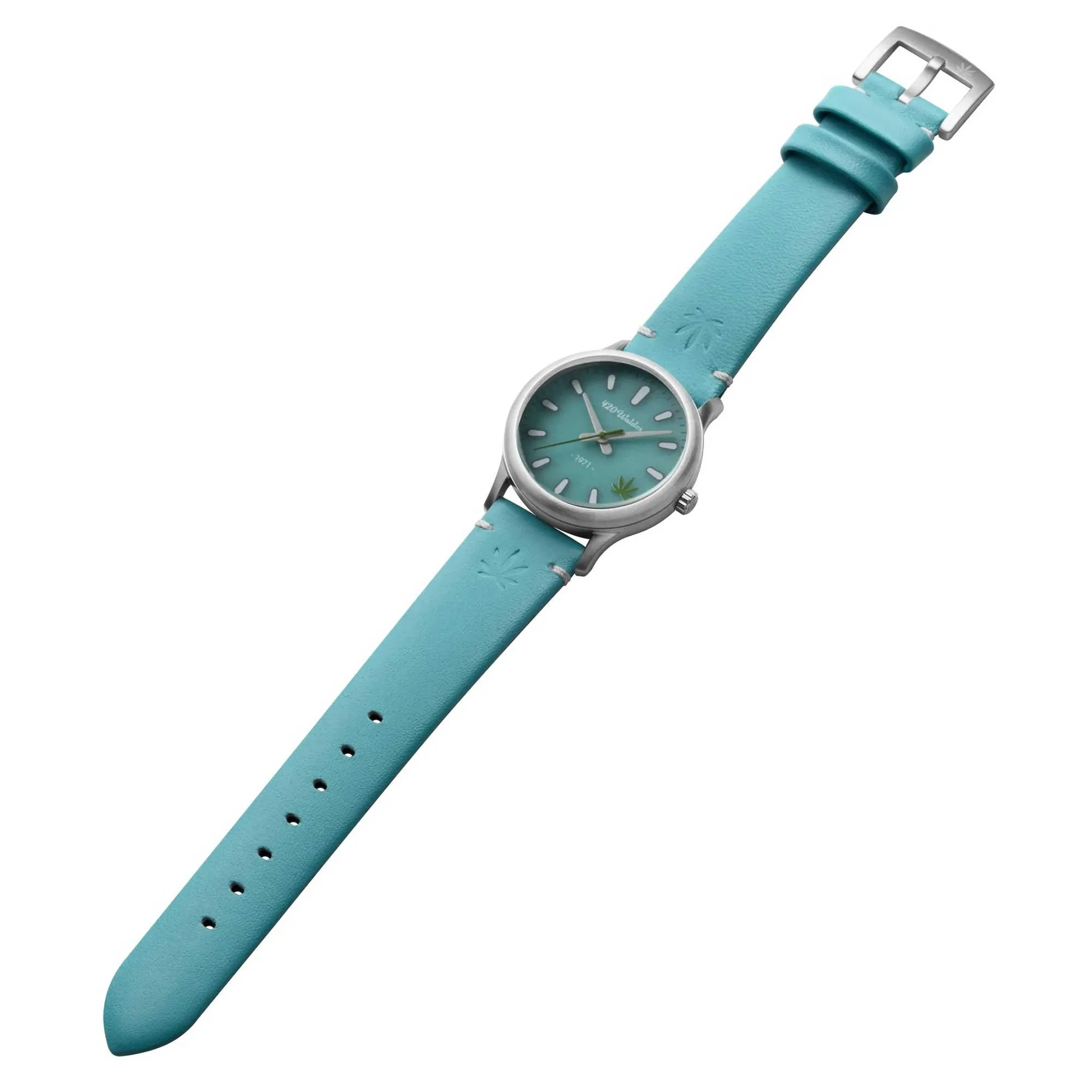 420Waldos Women's Quartz Watch - Mary Jane Blue Dial Genuine Leather Strap | W2010