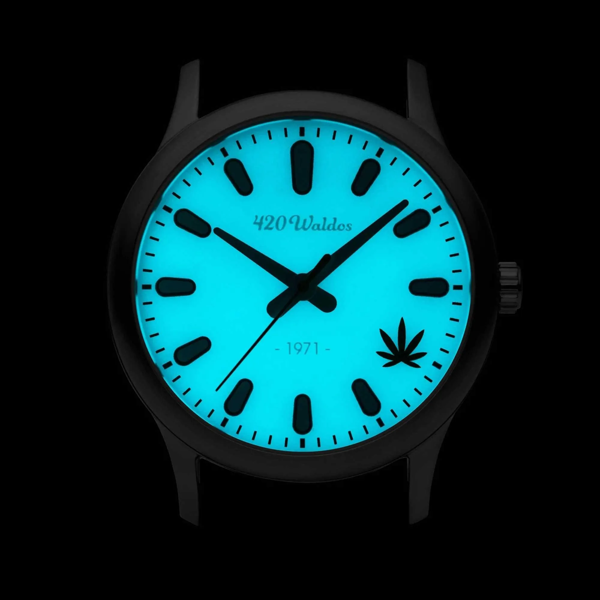 420Waldos Women's Quartz Watch - Mary Jane Blue Dial Genuine Leather Strap | W2010