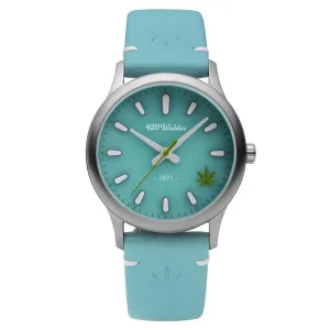 420Waldos Women's Quartz Watch - Mary Jane Blue Dial Genuine Leather Strap | W2010