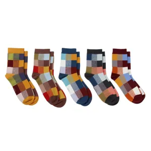 5 Pairs/Lot Combed Cotton Men'S Socks Compression