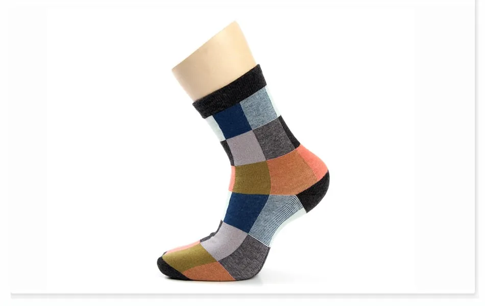 5 Pairs/Lot Combed Cotton Men'S Socks Compression