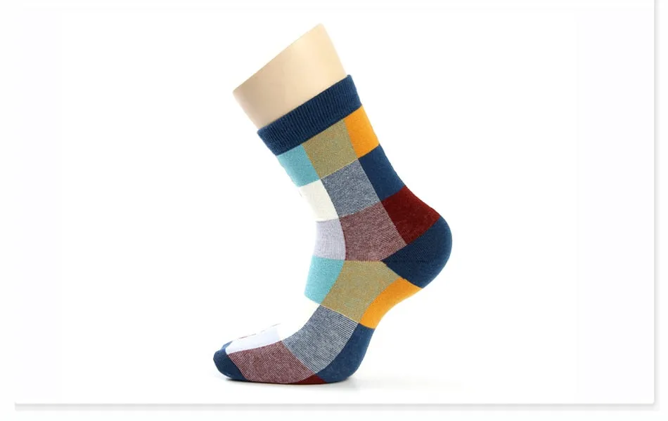 5 Pairs/Lot Combed Cotton Men'S Socks Compression
