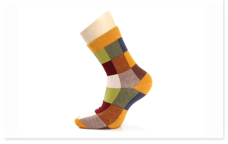 5 Pairs/Lot Combed Cotton Men'S Socks Compression
