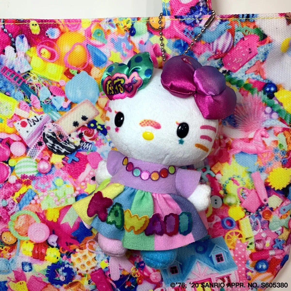 6% Dokidoki Kawaii Monster Cafe & Hello Kitty mascot keychain