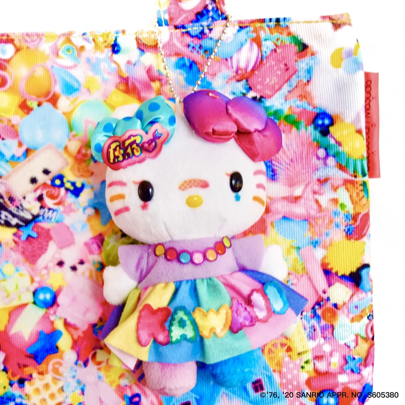 6% Dokidoki Kawaii Monster Cafe & Hello Kitty mascot keychain