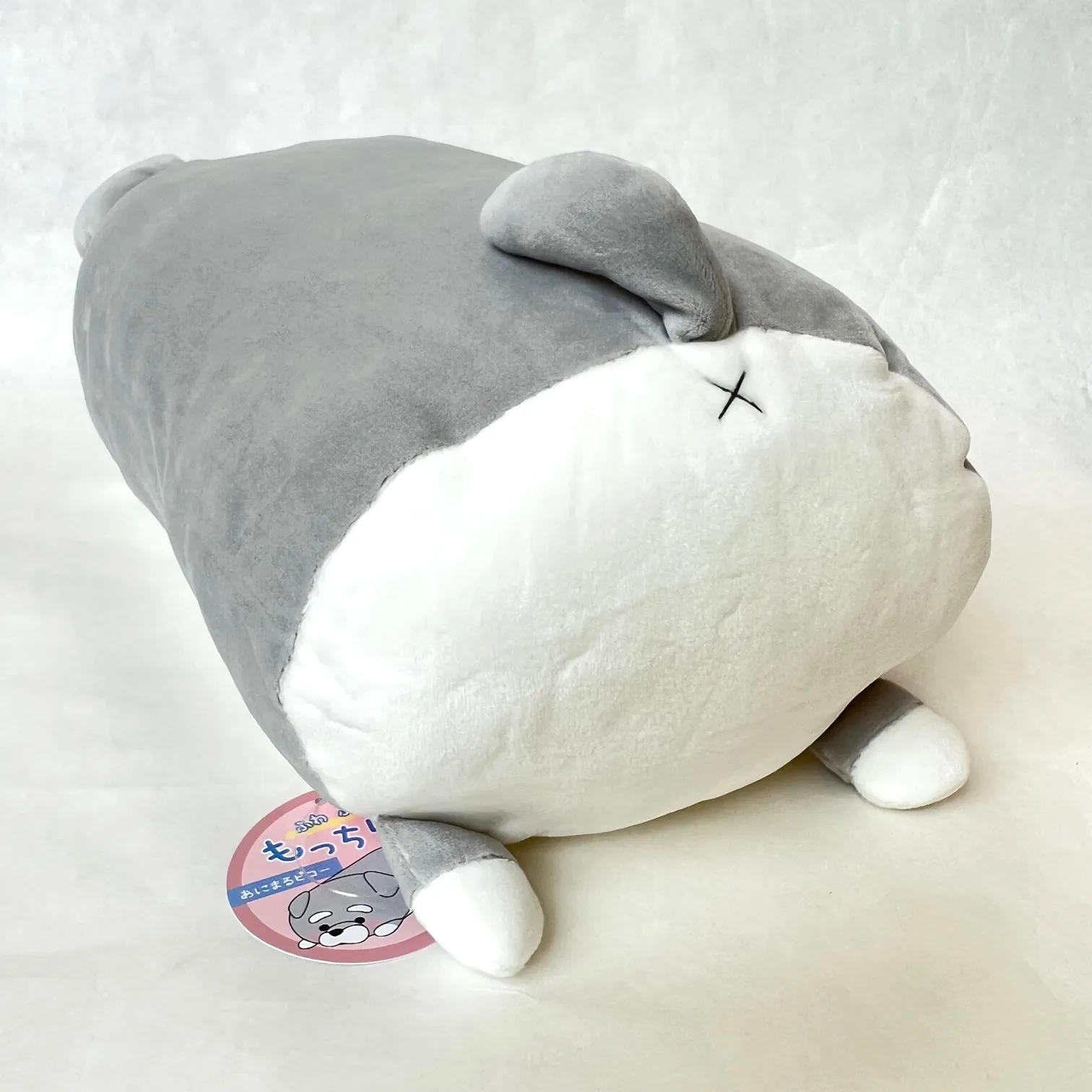 63368 GREY DOG PILLOW PLUSH-3