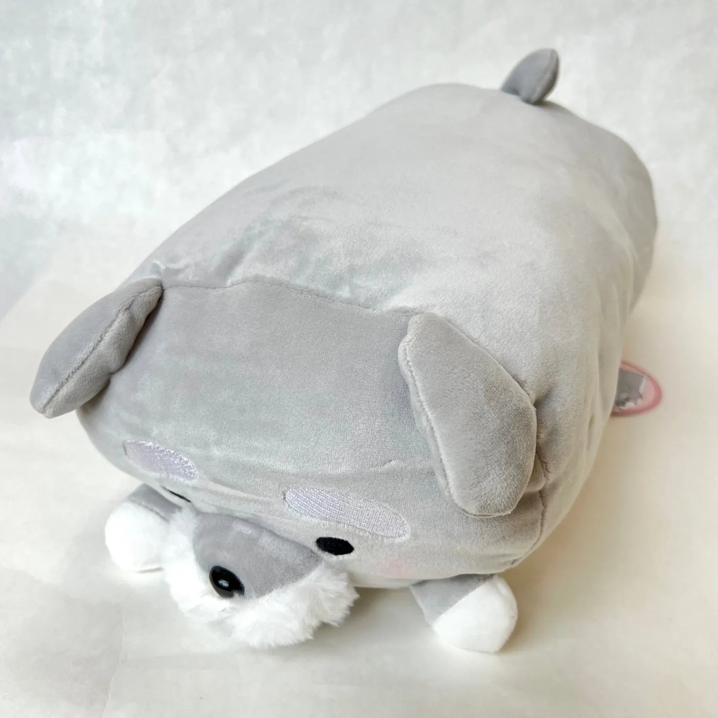 63368 GREY DOG PILLOW PLUSH-3