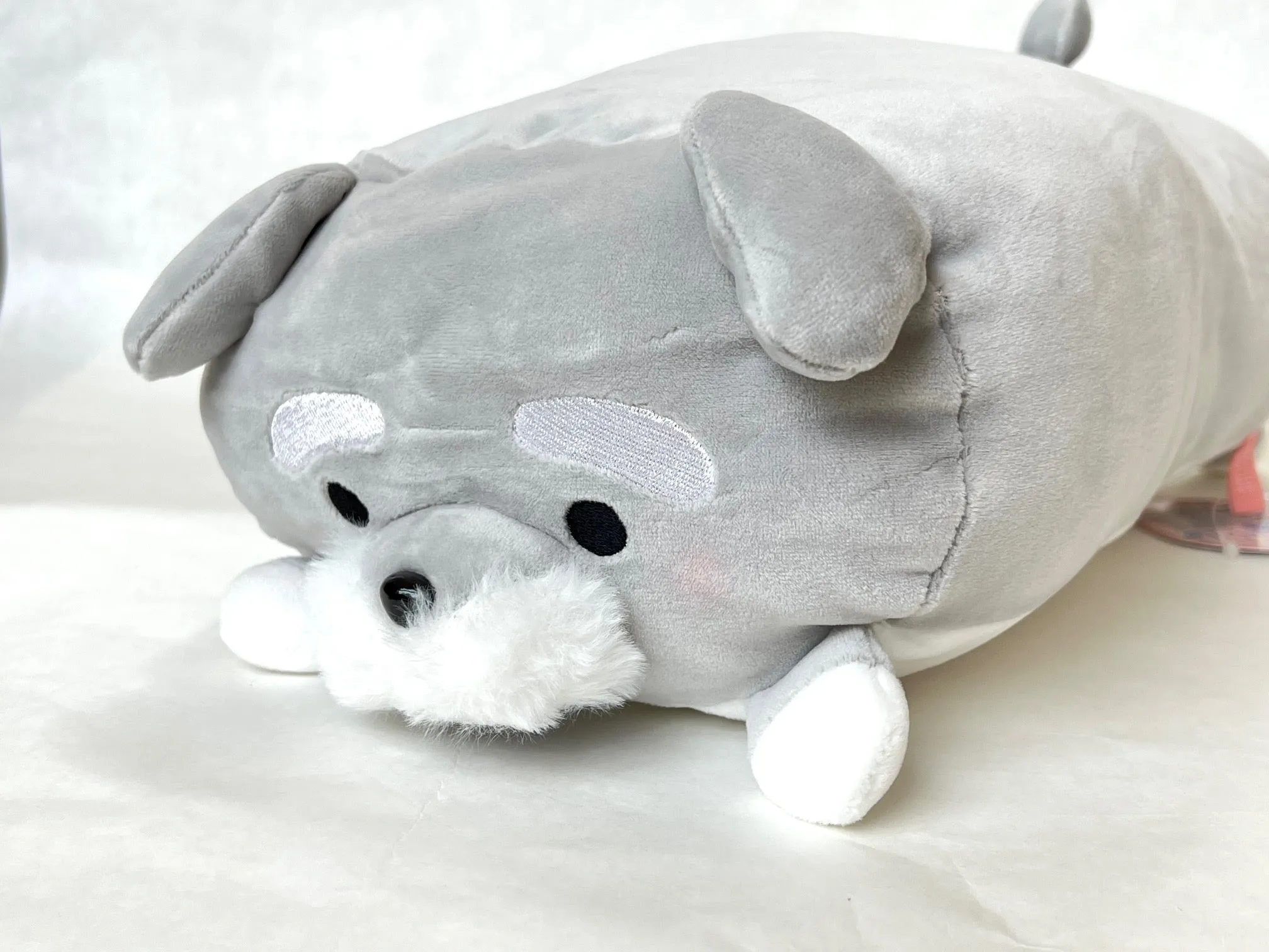 63368 GREY DOG PILLOW PLUSH-3
