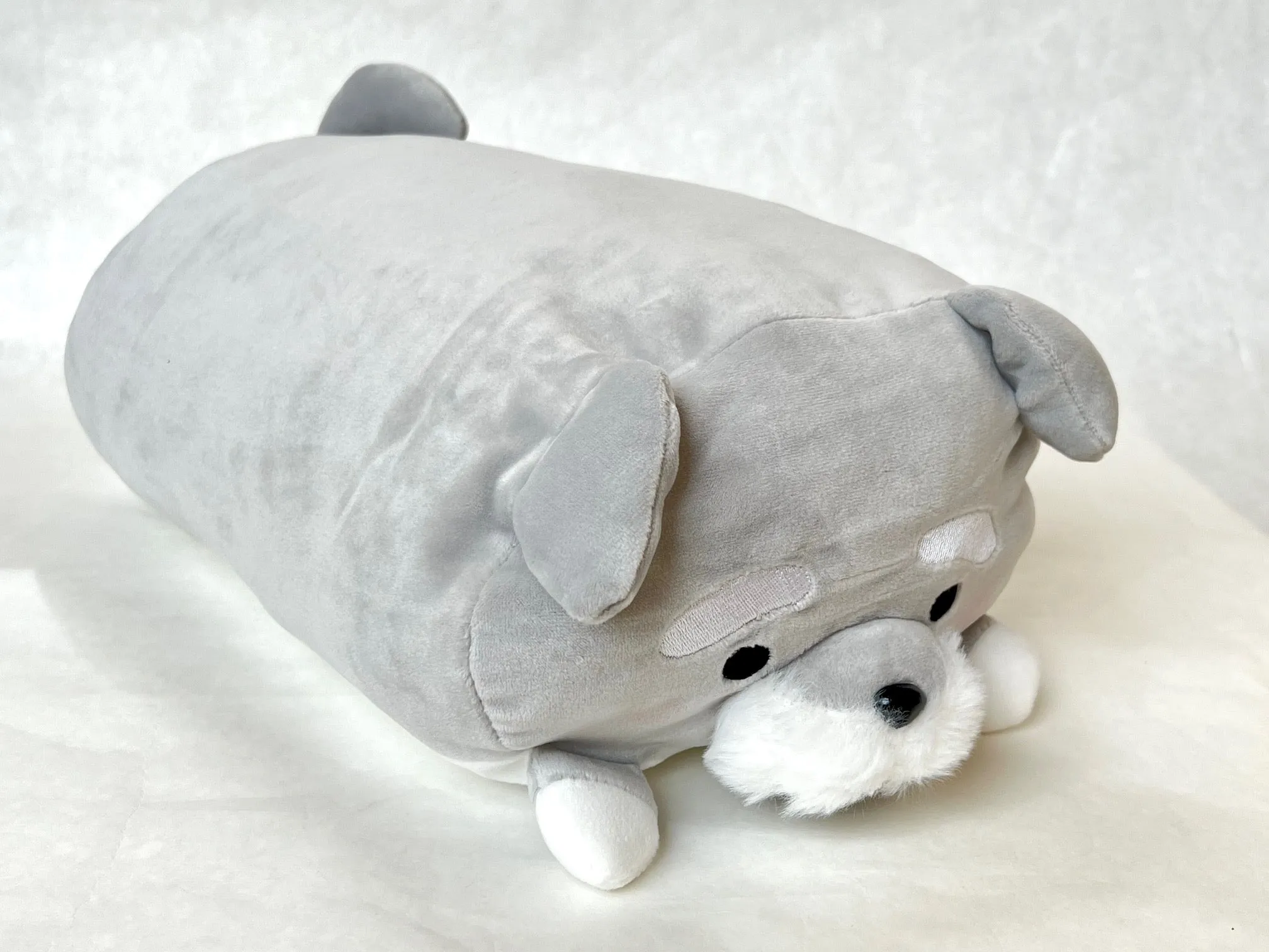 63368 GREY DOG PILLOW PLUSH-3