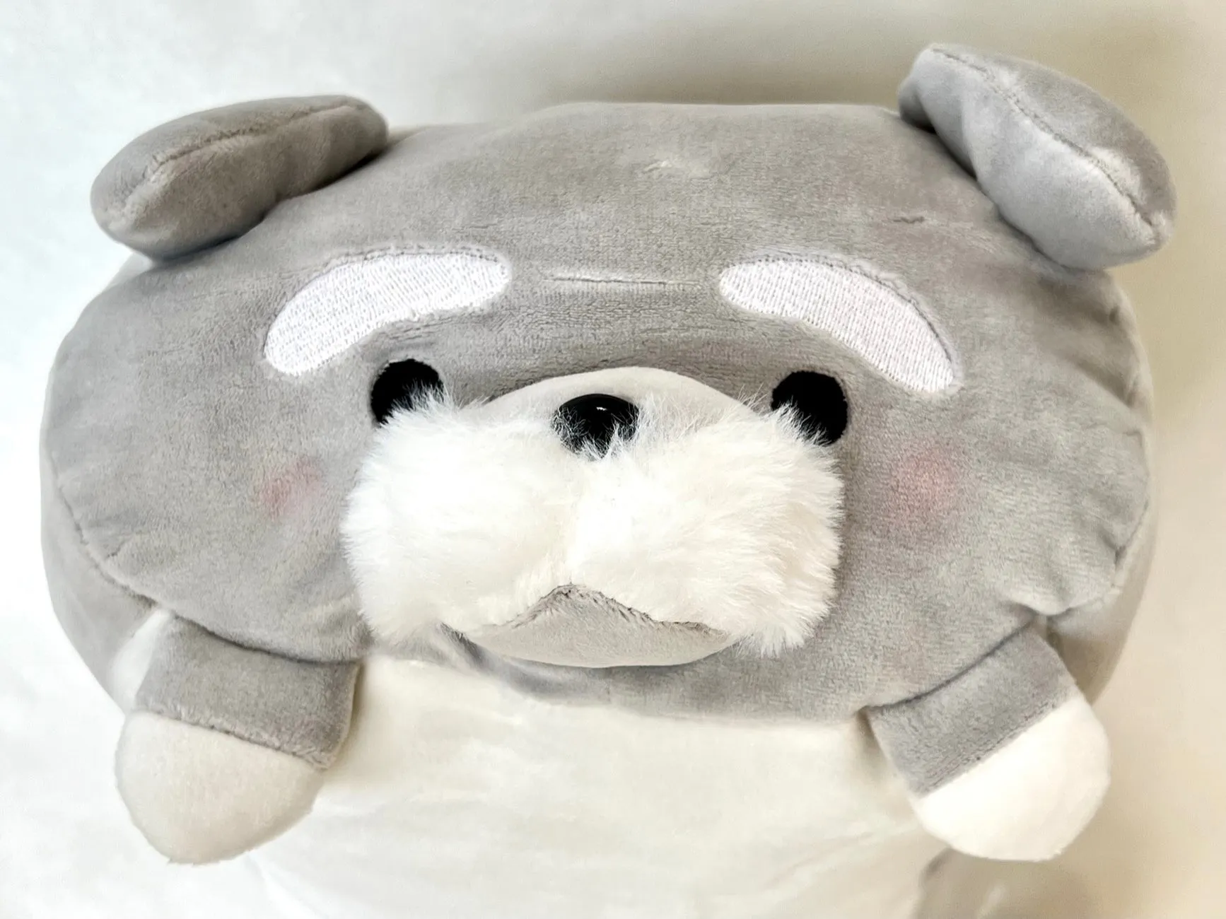 63368 GREY DOG PILLOW PLUSH-3