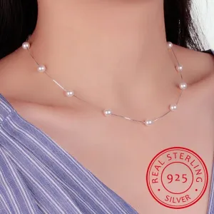 6mm Pearl Freshwater Choker Necklace Jewelry For Women