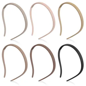 6PCS Plastic Headbands for Glasses Wearers, Sunglasses Headbands for Women, No Headache Thin Headband Hard Headbands for Women, Headbands with Teeth Non Slip, Hair Accessories for Christmas Gifts