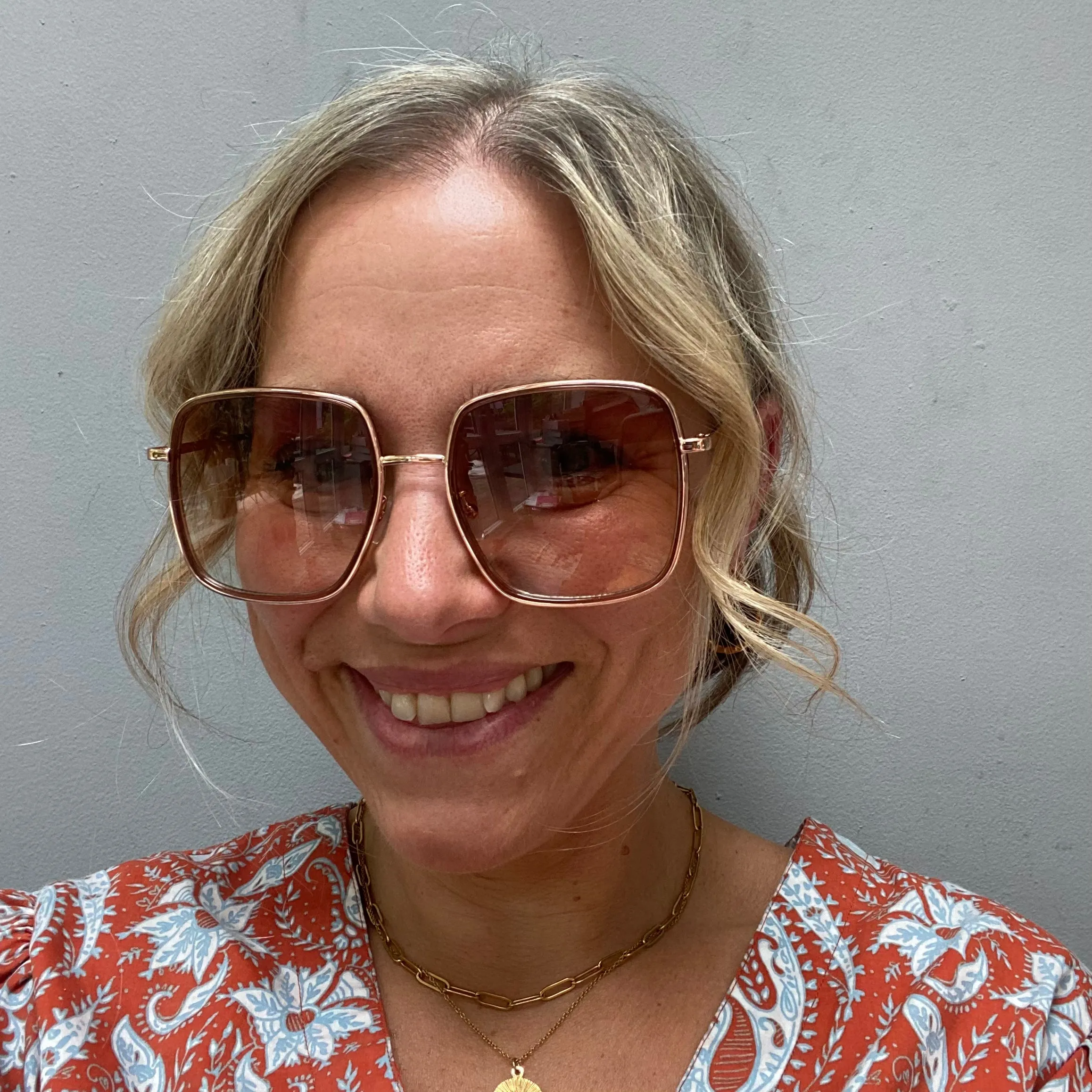 70’s Gold Framed Oversized Sunglasses