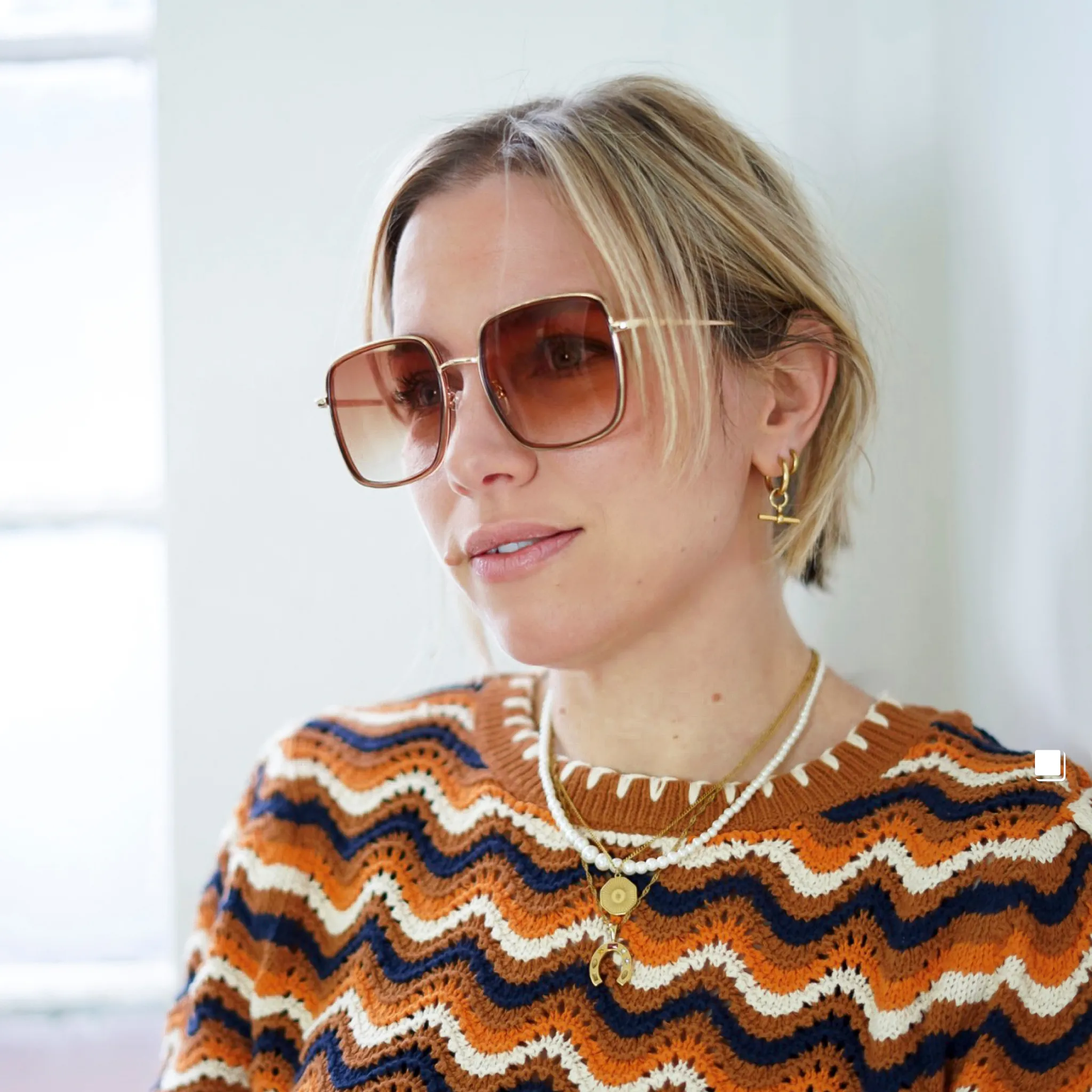 70’s Gold Framed Oversized Sunglasses