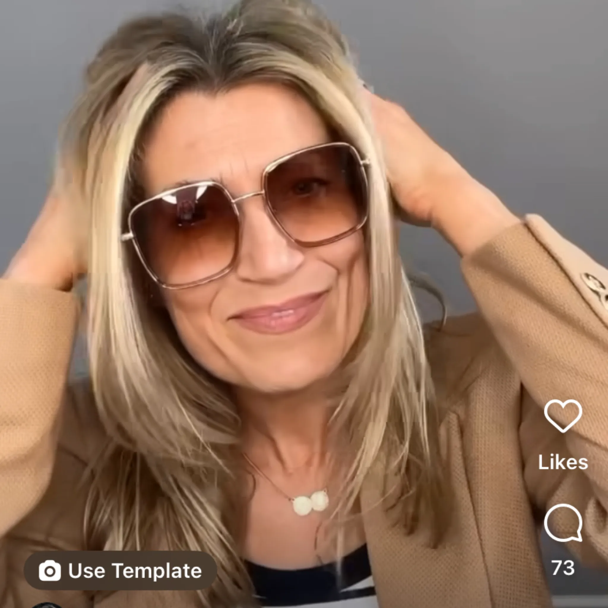 70’s Gold Framed Oversized Sunglasses