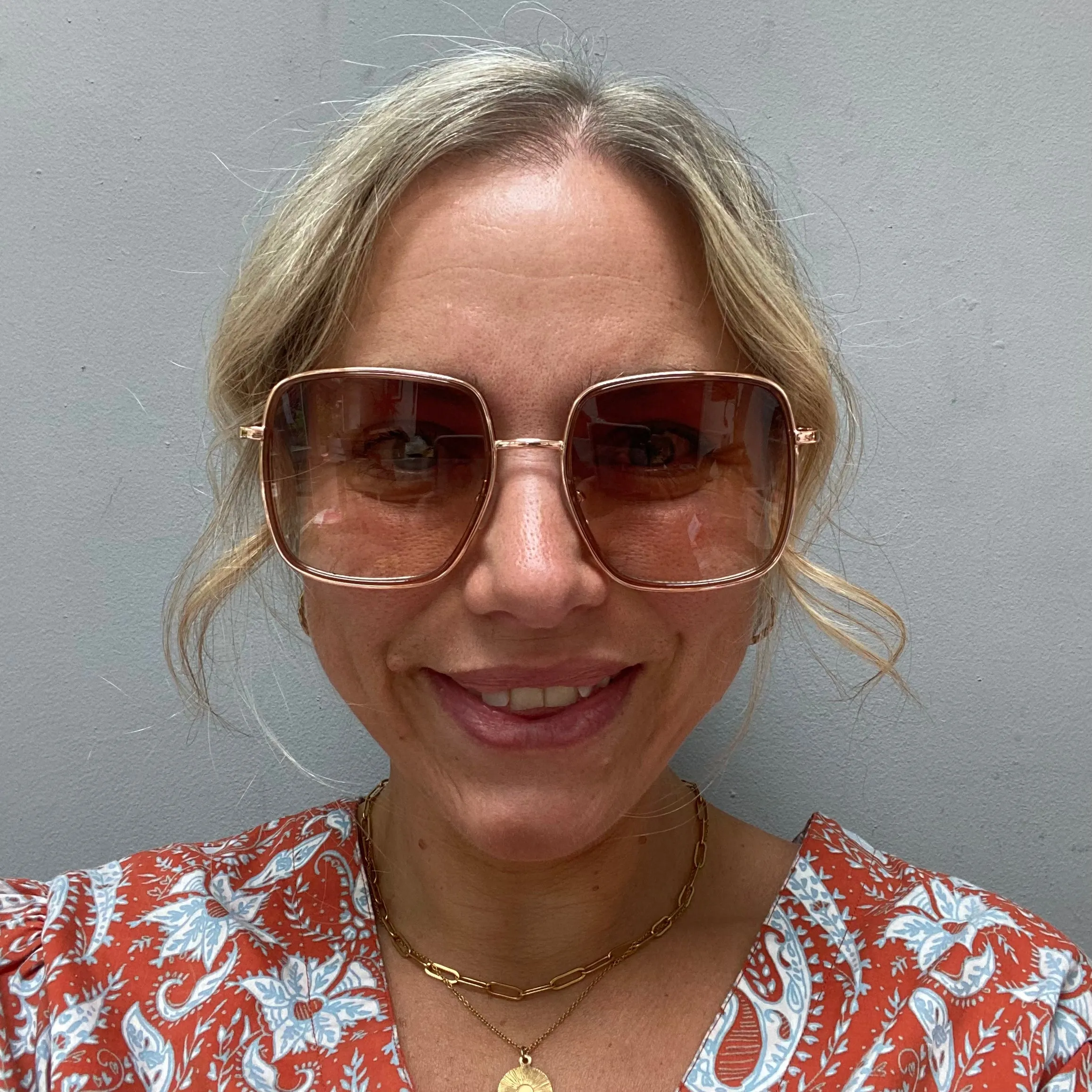 70’s Gold Framed Oversized Sunglasses