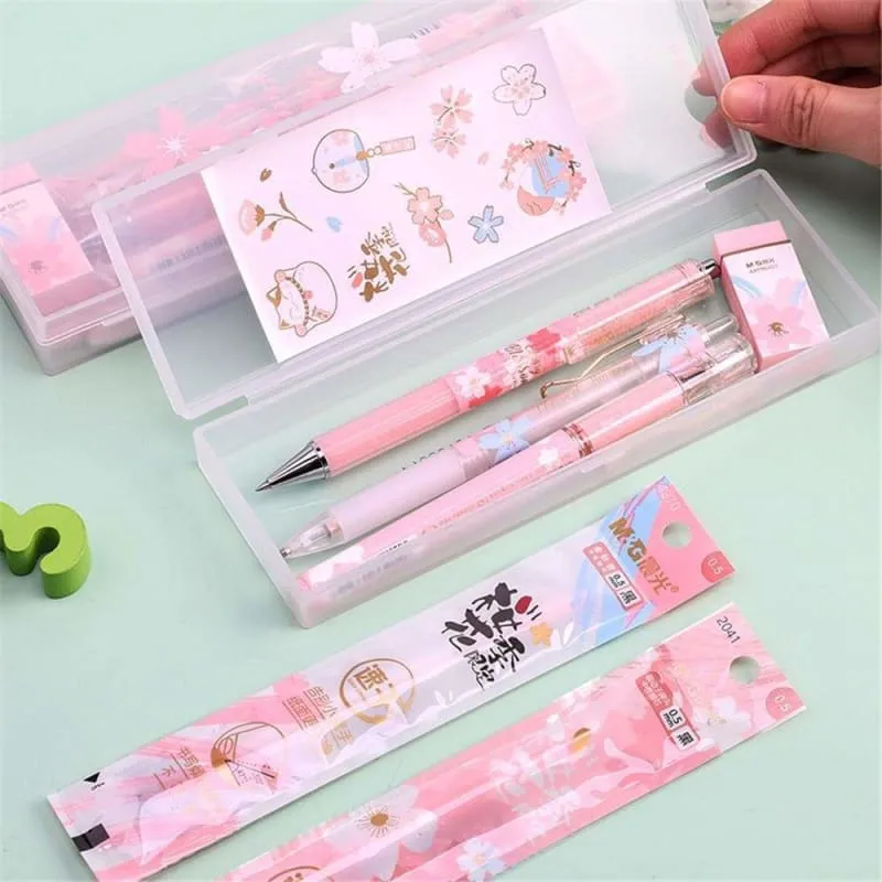 8 Pics Set Kawaii Pastel Pink Sakura Gel Pens SP16238