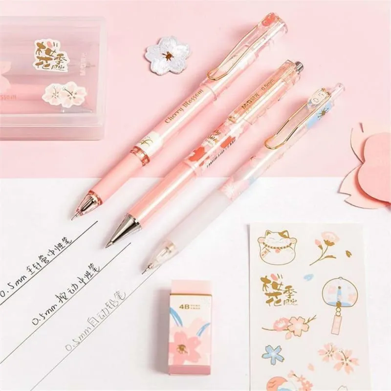 8 Pics Set Kawaii Pastel Pink Sakura Gel Pens SP16238