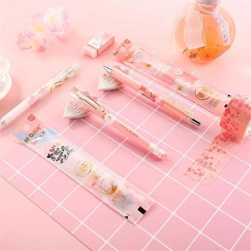 8 Pics Set Kawaii Pastel Pink Sakura Gel Pens SP16238