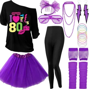 80s Outfits for Women The 80's Costume Accessories for Women 1980s Costume 22 Pcs 80s Party Halloween outfits