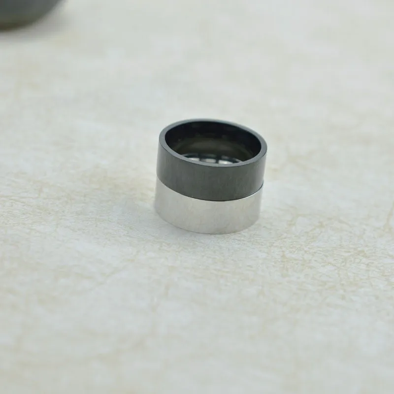 8mm Wide Stainless Steel Ring Fashion Titanium Steel Couple Rings