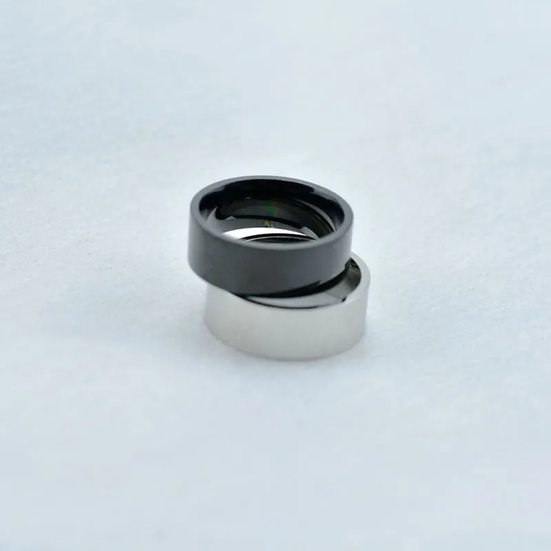 8mm Wide Stainless Steel Ring Fashion Titanium Steel Couple Rings