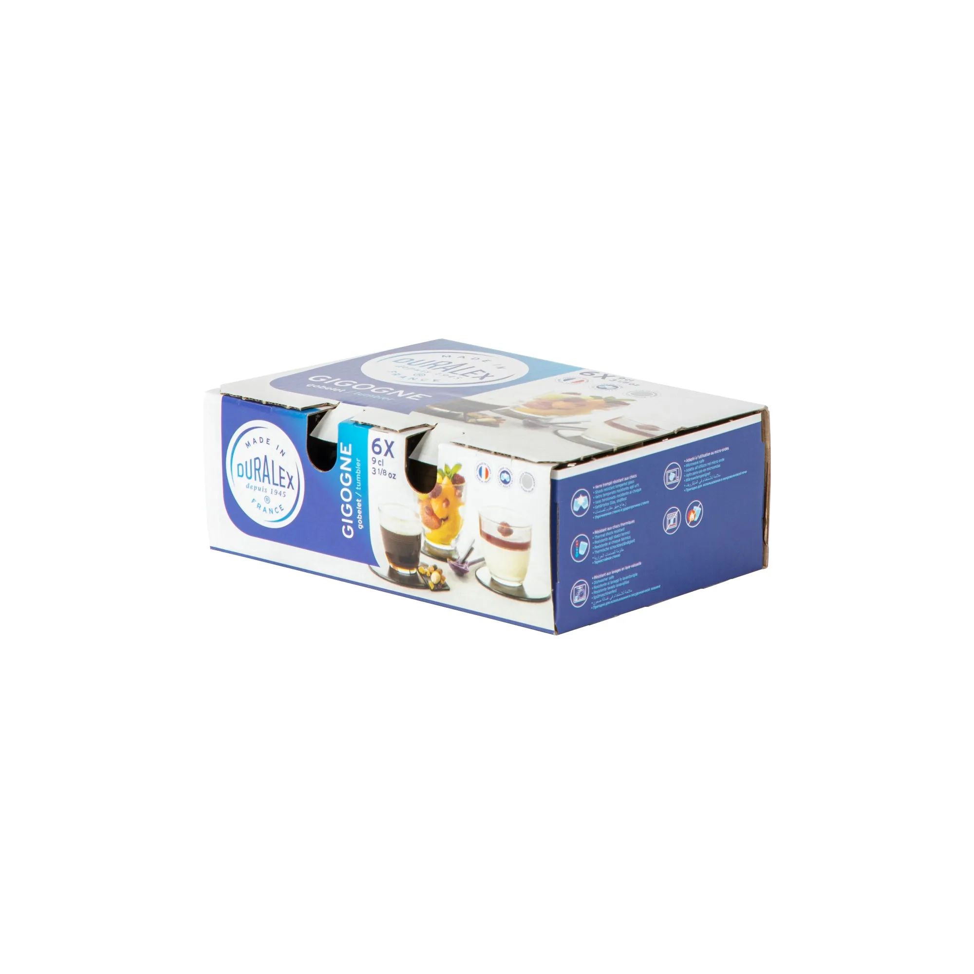 90ml Gigogne Shot Glasses - Pack of Six - By Duralex