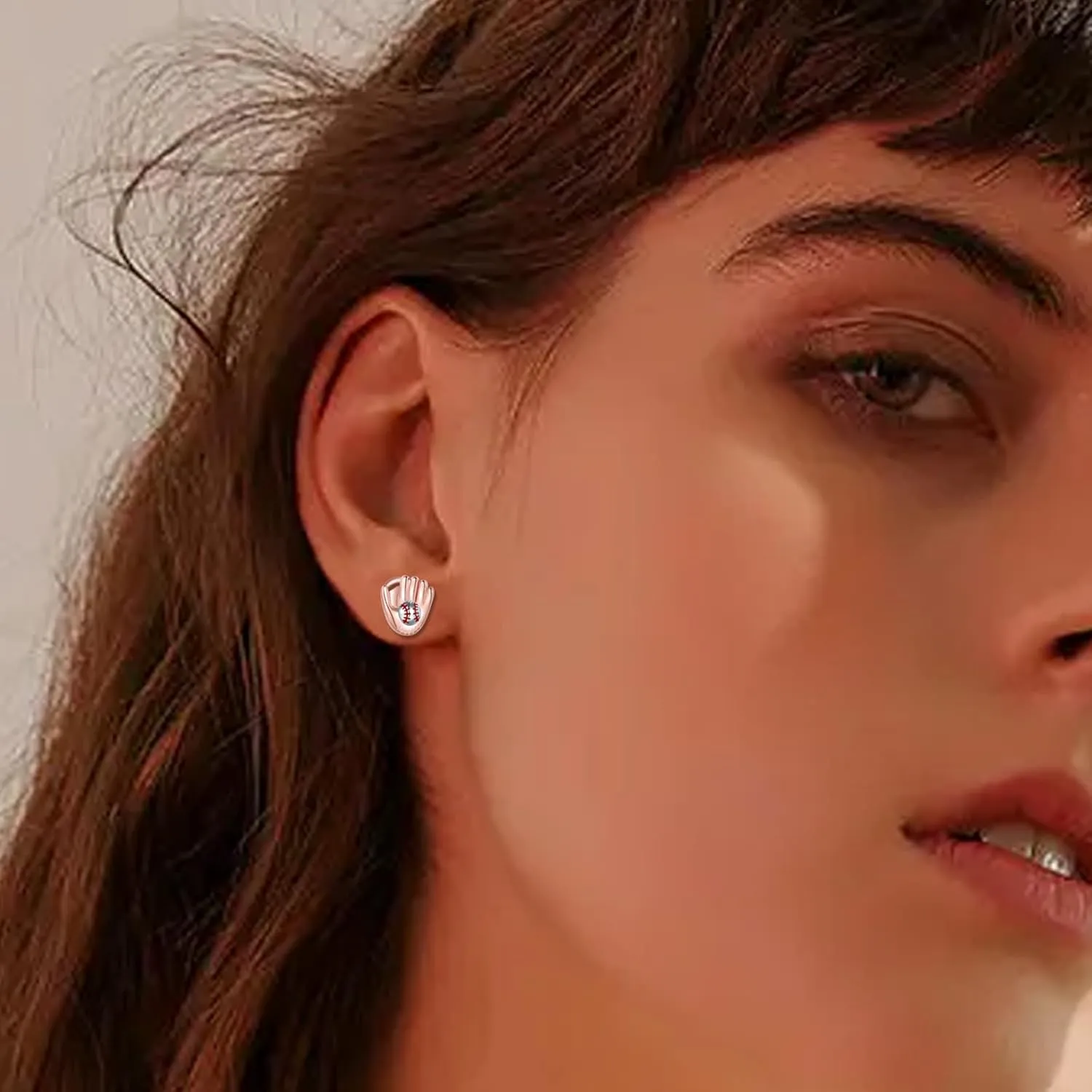 925 Sterling Silver Ball Earrings Glitter Volleyball/Soccer/Football/Basketball/Baseball Earrings Sports Jewelry for Women Gifts Player Lover Hypoallergenic