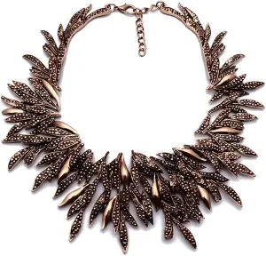 925 Sterling Silver Bib Necklace, Black Chunky Rhinestone Ethnic Vintage ZA Colorful Beaded, Resin Statement Large Collar Necklace Earrings Women Irregular Punk Big Bib Retro Jewelry Sets Boho