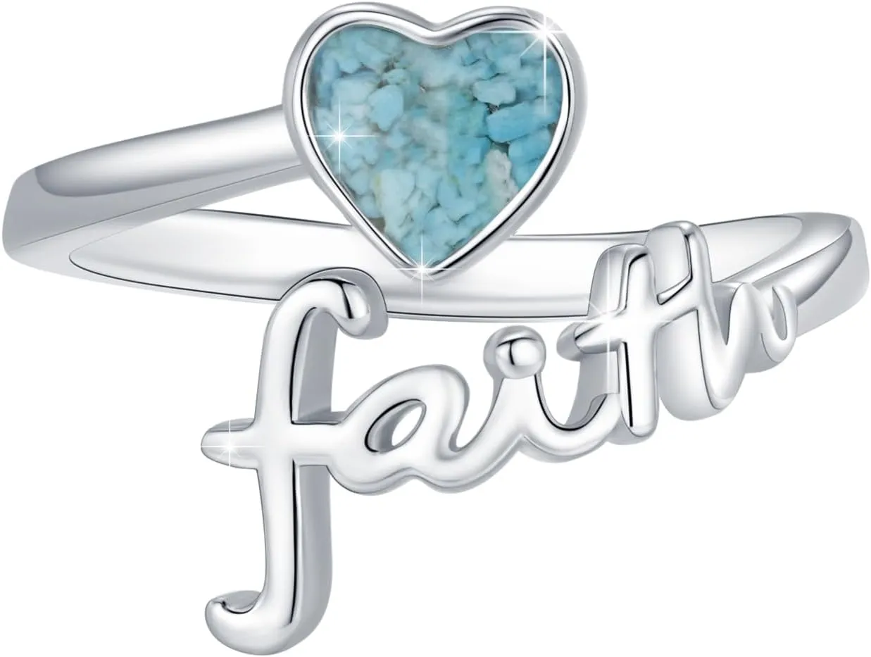 925 Sterling Silver Cross Adjustable Ring Faith Open Ring Religious Jewelry