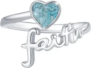 925 Sterling Silver Cross Adjustable Ring Faith Open Ring Religious Jewelry