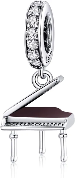 925 Sterling Silver Note Guitar Music Gift Anniversary Charm for Pandora Charm Bracelet